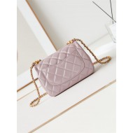 Chanel MINI FLAP BAG AS4384 Lambskin & Gold-Tone Metal Pink High