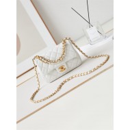 Chanel MINI FLAP BAG AS4385 Lambskin & Gold-Tone Metal White High