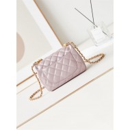 Chanel MINI FLAP BAG AS4385 Lambskin & Gold-Tone Metal Pink High