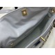 Chanel Large Hobo handbag As4668 Shiny calfskin & gold-tone metal Blue High