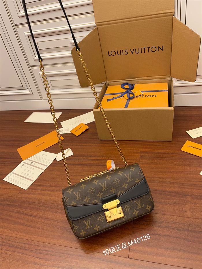 Louis Vuitton MARCEAU chain handbag Monogram coated canvas and cowhide leather M46126 Top