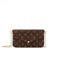 Louis Vuitton Felicie Pochette Chain Wallet Monogram Canvas M61276 Top