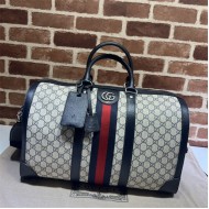 Gucci Savoy medium duffle bag 681295 GG Supreme canvas Blue High