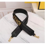 Fendi STRAP YOU Leather shoulder strap Black High