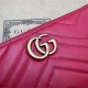 GG Marmont shoulder bag Leather 739166 Red High