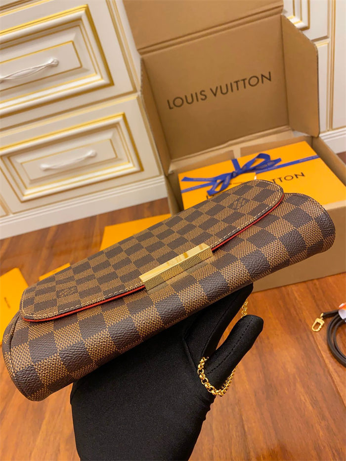 Louis Vuitton Favorite MM Bag Damier Ebene N41129 Top