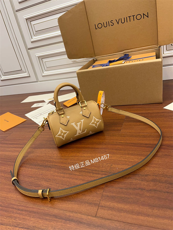 Louis Vuitton NANO SPEEDY Monogram Empreinte Leather M81457 Top