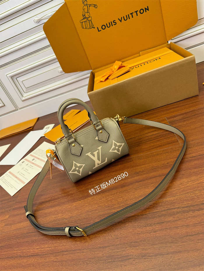 Louis Vuitton NANO SPEEDY Monogram Empreinte Leather M82890 Top