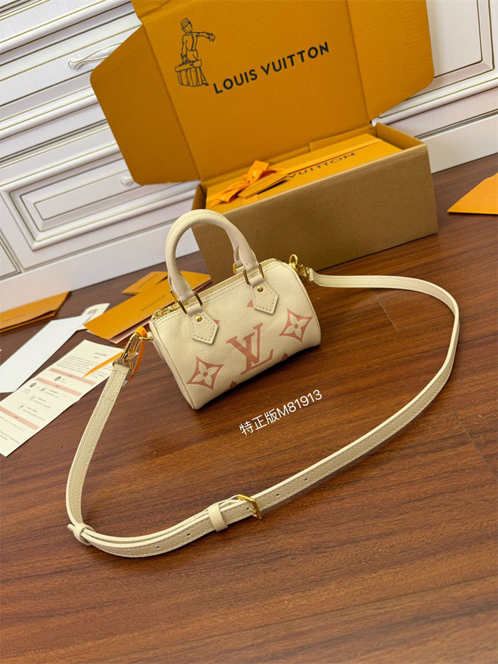 Louis Vuitton NANO SPEEDY Monogram Empreinte Leather M81913 Top