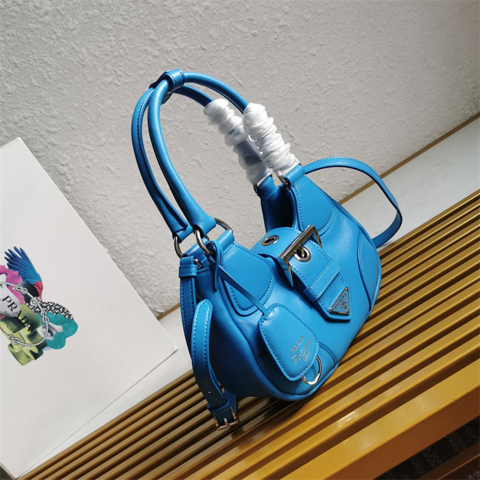 Prada Moon padded nappa-leather bag 1BA381 Blue High