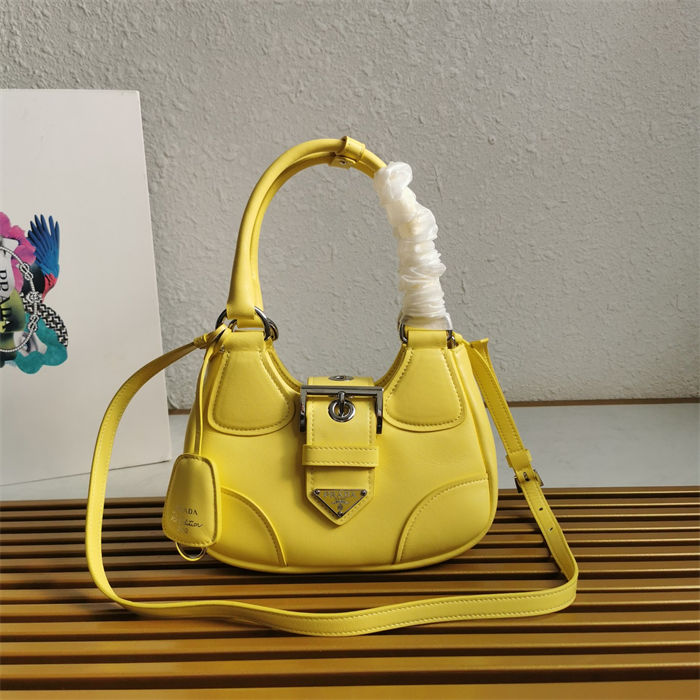 Prada Moon padded nappa-leather bag 1BA381 Yellow High