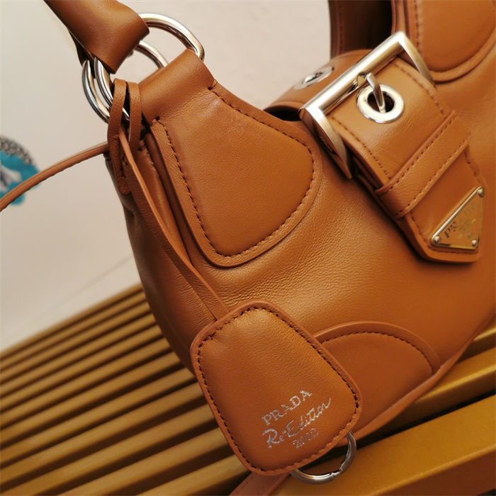 Prada Moon padded nappa-leather bag 1BA381 Caramel High