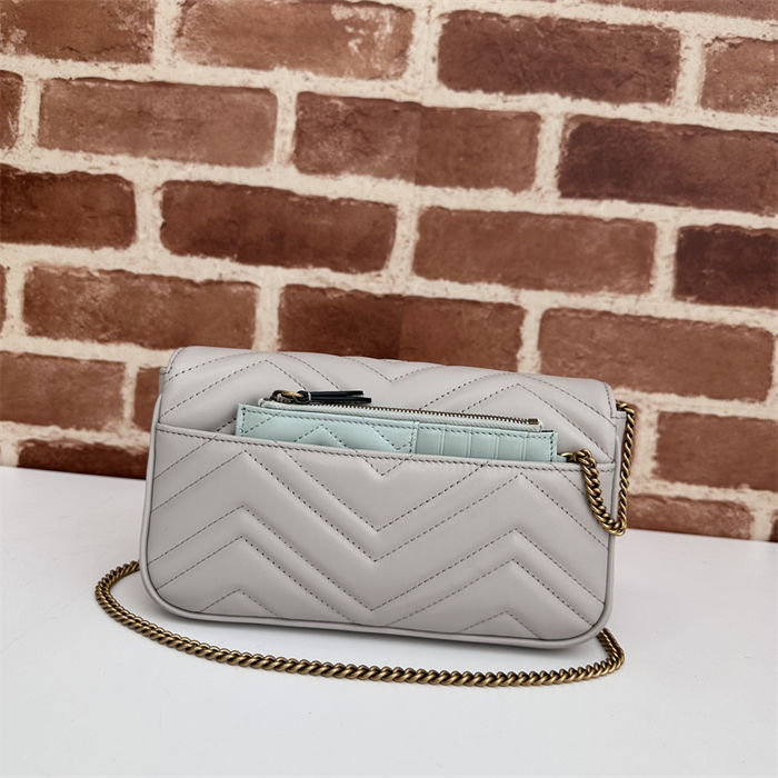 GG MARMONT MINI BAG With Card Case 751526 Grey High