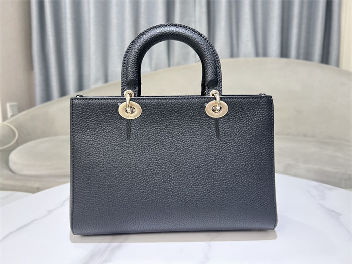 Lady D-Sire Medium My ABCDior Bag Bull Leather Black High