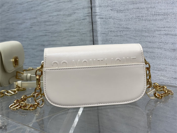 Small 30 Montaigne Avenue Bag Box Calfskin Ivory High