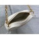 Small Dior Caro Top Handle Camera Bag Macrocannage Calfskin Latte High