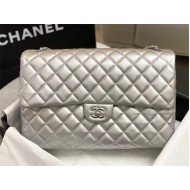 Chanel XXL Small Bag Metallic Lambskin Silver High