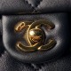 Chanel MINI FLAP BAG WITH TOP HANDLE AS4847 Lambskin, Resin & Gold-Tone Metal Black A