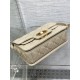 Small Dior Jolie Top Handle Bag Cannage Calfskin Beige High