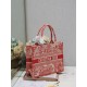 MEDIUM Dior BOOK TOTE Toile de Jouy Reverse Embroidery Pink High