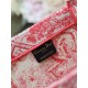 LARGE Dior BOOK TOTE Toile de Jouy Reverse Embroidery Pink High