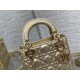 MINI LADY Dior BAG Cannage Lambskin Iridescent Metallic Gold-Tone High