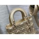 SMALL LADY Dior MY ABCDior BAG Cannage Lambskin Iridescent Metallic Gold-Tone High