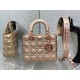 SMALL LADY Dior MY ABCDior BAG Cannage Lambskin Iridescent Metallic Rose Gold-Tone High