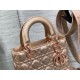 SMALL LADY Dior MY ABCDior BAG Cannage Lambskin Iridescent Metallic Rose Gold-Tone High