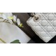 Two-Tone Small Lady Dior Bag Two-Tone Cannage Lambskin Latte and Black High