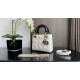 Two-Tone Mini Lady Dior Bag Two-Tone Cannage Lambskin Latte and Black High