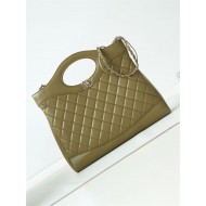 Chanel 31 SHOPPING BAG Large AS1010 Calfskin & Gold-Tone Metal Green A