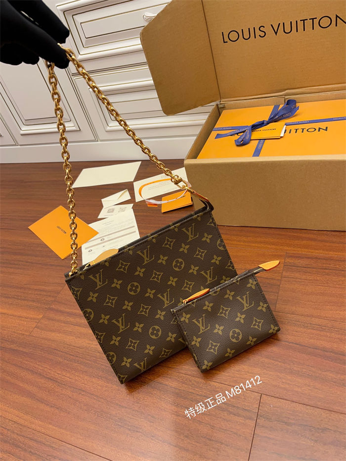 Louis Vuitton Toiletry Pouch On Chain Monogram coated canvas M81412 Top