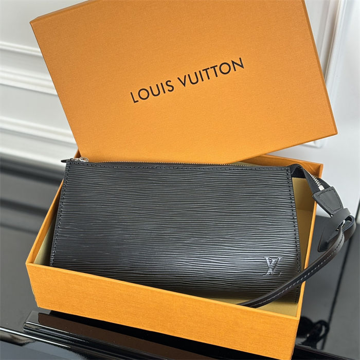 Louis Vuitton Pochette Accessoires Epi grained cowhide leather M82720 Black High