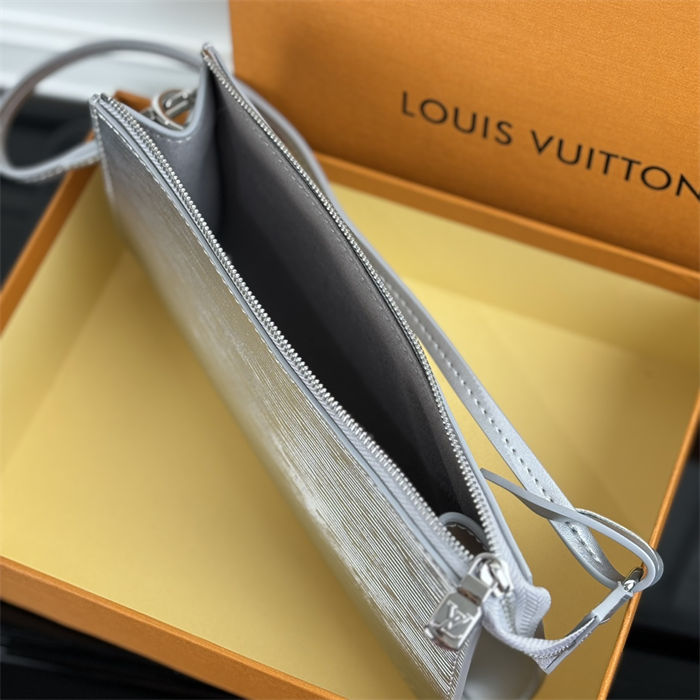 Louis Vuitton Pochette Accessoires Epi grained cowhide leather M82719 Silver High