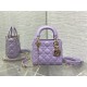 MINI LADY Dior BAG Cannage Lambskin Gold Metal Lilac High