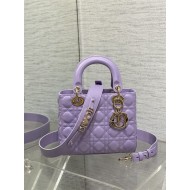 SMALL LADY Dior MY ABCDior BAG Cannage Lambskin Lilac High