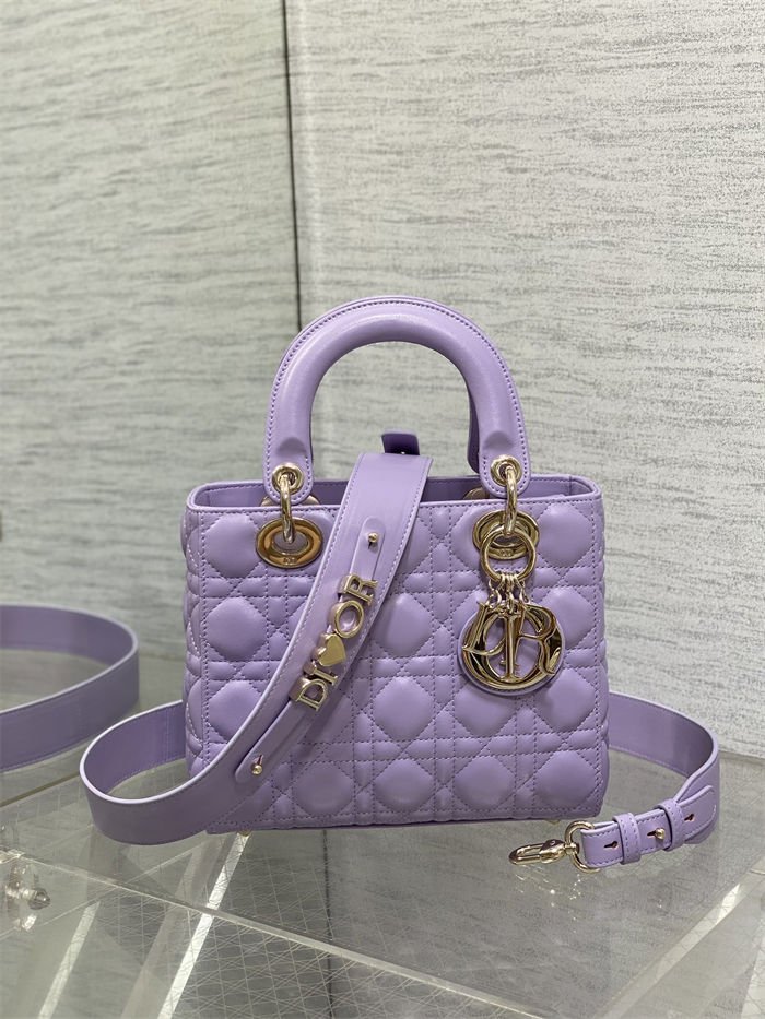 SMALL LADY Dior MY ABCDior BAG Cannage Lambskin Lilac High