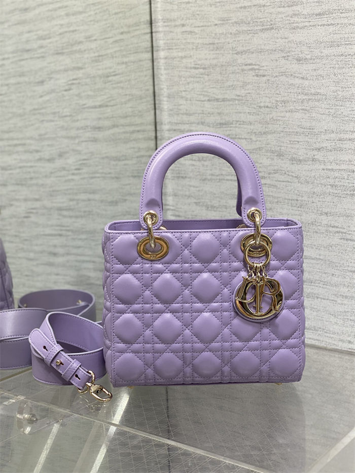 SMALL LADY Dior MY ABCDior BAG Cannage Lambskin Lilac High