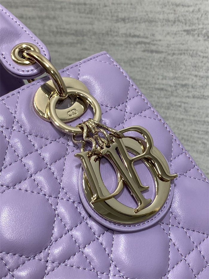 SMALL LADY Dior MY ABCDior BAG Cannage Lambskin Lilac High