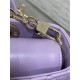 LADY D-JOY BAG SMALL Cannage Lambskin Lilac High