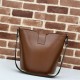 Gucci MEDIUM BUCKET SHOULDER BAG Leather 782904 Brown High