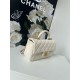 MINI FLAP BAG WITH TOP HANDLE AS2431 Grained Calfskin & Gold-Tone Metal White A