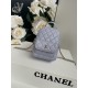 Chanel Mini Backpack Grained Calfskin Gold-Tone Metal AP3753 Purple Pale High