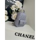 Chanel Mini Backpack Grained Calfskin Gold-Tone Metal AP3753 Purple Pale High