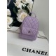 Chanel Mini Backpack Grained Calfskin Gold-Tone Metal AP3753 Purple High