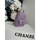 Chanel Mini Backpack Grained Calfskin Gold-Tone Metal AP3753 Purple High