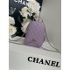 Chanel Mini Backpack Grained Calfskin Gold-Tone Metal AP3753 Purple High