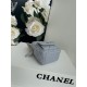 Chanel Mini Backpack Grained Calfskin Gold-Tone Metal AP3753 Grey Blue High