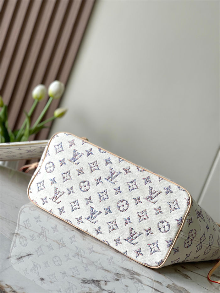 Louis Vuitton NEVERFULL MM Monogram jacquard fabric Multicolor Beige M24905 High